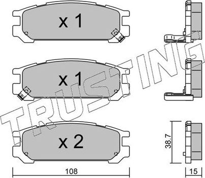 Тормозные колодки Trusting. Артикул 213.0