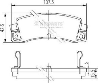 Тормозные колодки Nipparts. Артикул J3612008