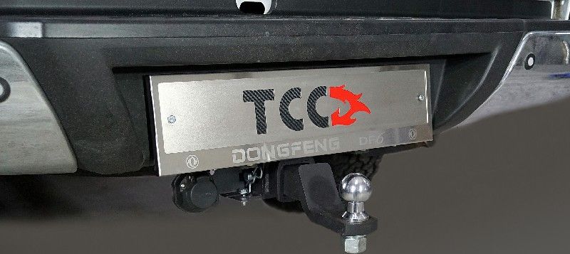 Фаркоп ТСС оцинкованный под американский квадрат для Dongfeng DF6 2.3D AT Luxury 2022-2026 (нерж. шар). Артикул TCU00351N
