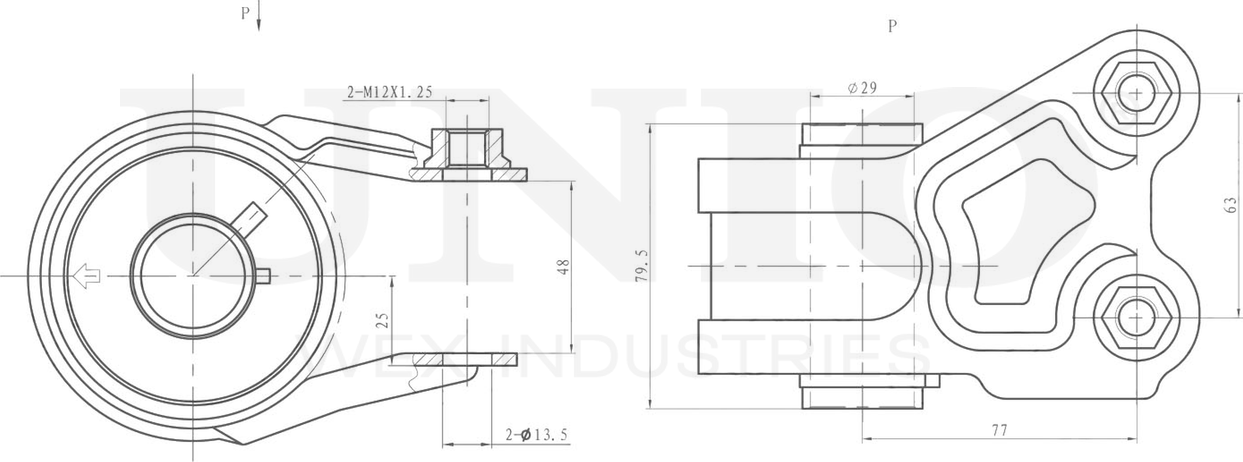 Сайлентблок рычага подвески (Unio). Артикул RMP-20520