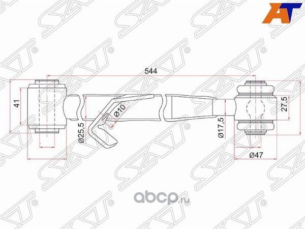 Тяга поперечная задней подвески нижняя TOYOTA RAV4 (SAT). Артикул ST4873042020