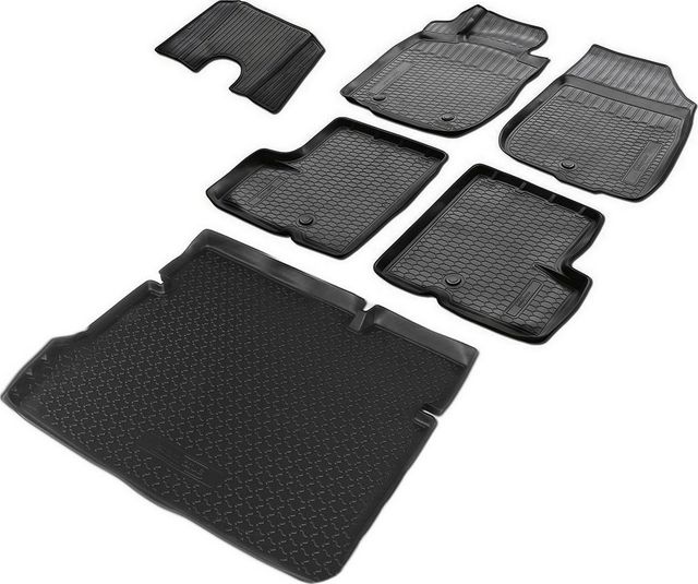 Комплект ковриков Rival для салона и багажника Nissan Terrano III рестайлинг (FWD) 2016-2017. Артикул K14108001-3