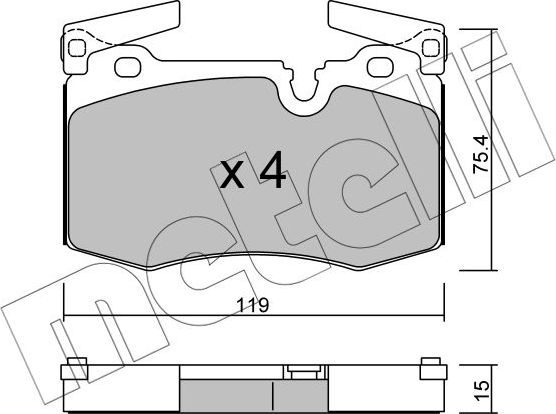 Тормозные колодки Metelli. Артикул 22-0829-0