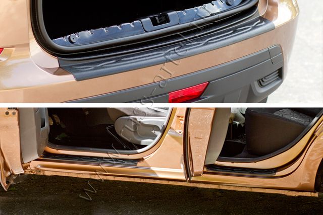 Защитный комплект Русская Артель (накладки на пороги дверей и задний бампер) для ВАЗ Lada Xray I 2015-2026. Артикул ZKL-189402