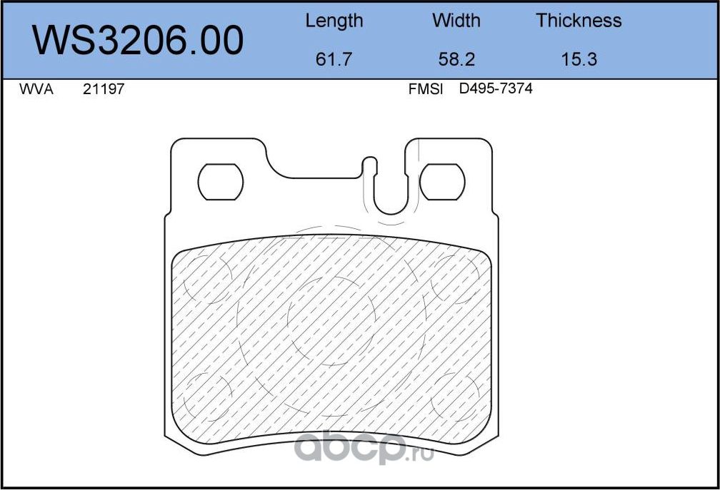Колодки тормозные дисковые | зад | (Jeenice). Артикул WS3206.00