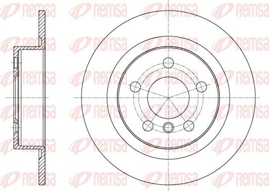 Тормозной диск Remsa. Артикул 61597.00