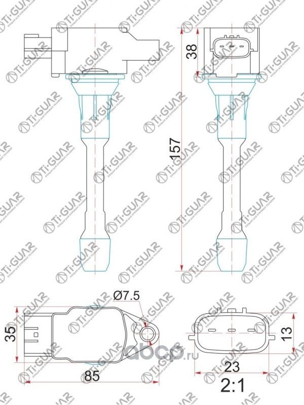 Катушка зажигания TG-22448-JA10A* TiGUAR (TI-Guar). Артикул TG22448JA10A