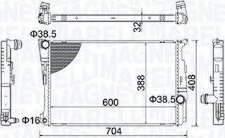 Радиатор охлаждения двигателя Magneti Marelli. Артикул 350213155200