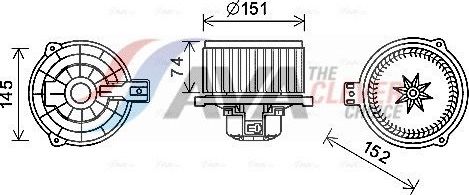 Вентилятор, мотор печки (отопителя) салона AVA для Hyundai Tucson III 2015-2026. Артикул KA8260