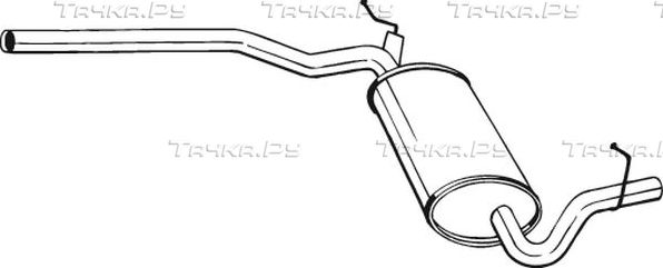 Глушитель (средняя часть) Bosal для Audi A4 II (B6) 2000-2004. Артикул 282-375