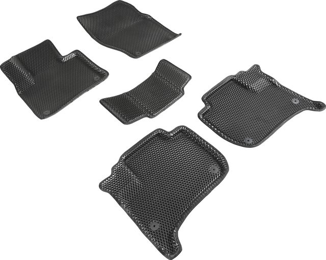 Коврики Seintex 3D EVA Ромб для салона Volkswagen Touareg II 2010-2018 ЧЕРНЫЕ. Артикул 95360