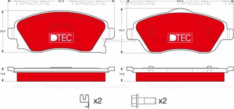 Тормозные колодки TRW DTEC COTEC. Артикул GDB1570DTE