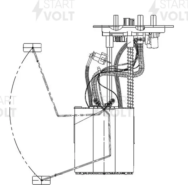 Бензонасос (топливный насос) StartVOLT для Audi A6 III (C6) 2004-2008. Артикул SFM 2901