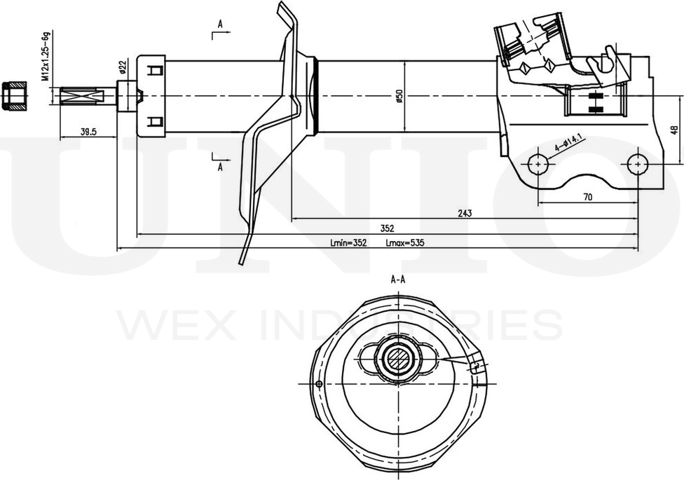 Амортизатор подвески (Unio). Артикул SAB-10111