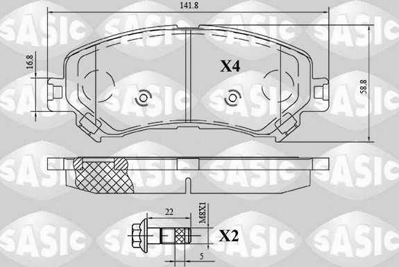 Тормозные колодки Sasic. Артикул 6214045