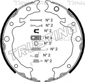 Тормозные колодки (стояночная тормозная система) Trusting задние для Subaru Impreza III 2012-2014. Артикул 110.343K