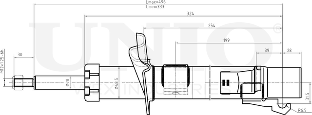 Амортизатор подвески (Unio). Артикул SAB-10154