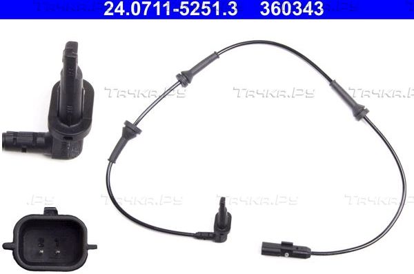 Датчик ABS ATE передний для Renault Master III 2010-2026. Артикул 24.0711-5251.3