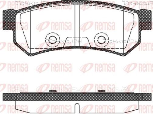 Тормозные колодки Remsa задние для Chevrolet Nubira 2005-2011. Артикул 1048.10