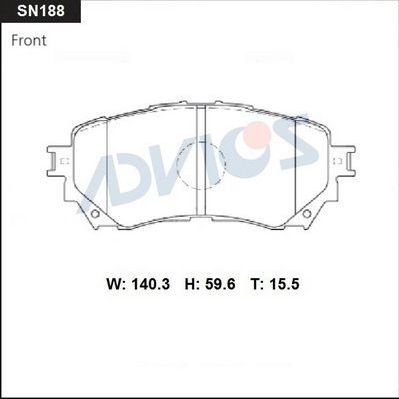 Тормозные колодки Advics. Артикул SN188