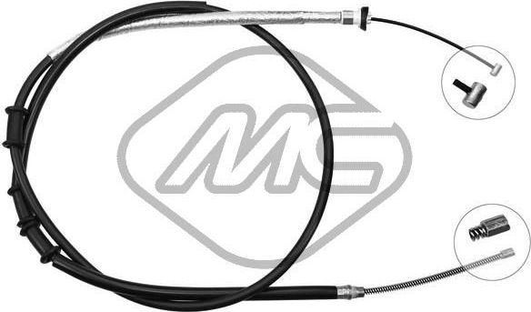 Трос ручника (тросик ручного тормоза) Metalcaucho задний левый для Fiat Doblo I 2001-2015. Артикул 81387