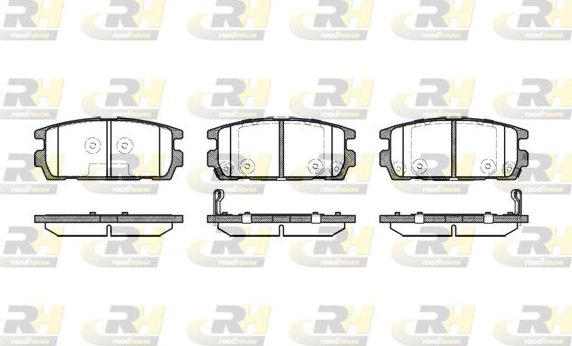 Тормозные колодки RoadHouse задние для Hyundai Terracan I 2001-2006. Артикул 2877.02