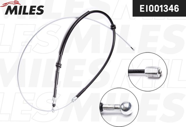 Трос ручника (тросик ручного тормоза) Miles задний правый/левый для Renault Kangoo II 2008-2026. Артикул EI001346