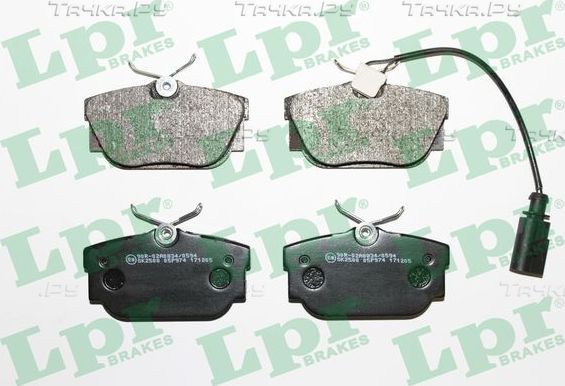 Тормозные колодки LPR задние для Volkswagen Sharan I 1995-2010. Артикул 05P974