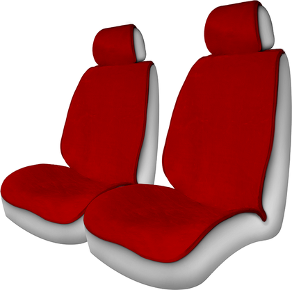 Накидки универсальные CarFashion Alpaca из искусственного меха на передние сидения авто, цвет Бордовый. Артикул 21213