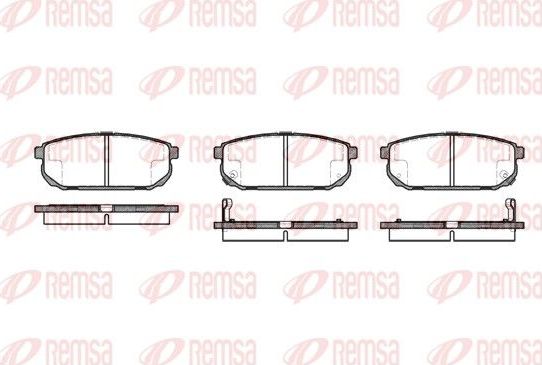 Тормозные колодки Remsa задние для Kia Sorento I 2002-2011. Артикул 1042.02