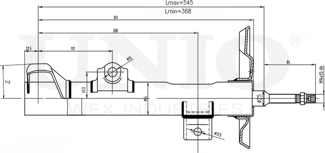 Амортизатор подвески (Unio). Артикул SAB-10614