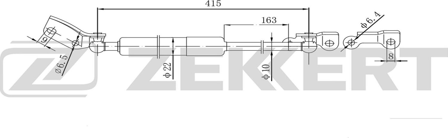 Амортизатор (упор) багажника Zekkert. Артикул GF-2620