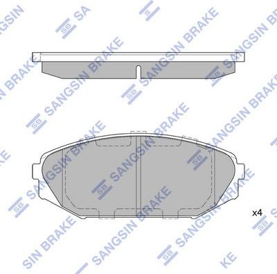 Тормозные колодки Sangsin Hi-Q. Артикул SP1271