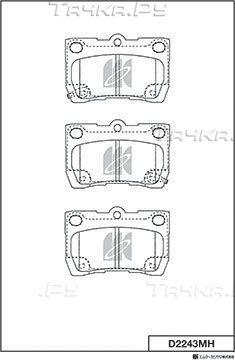 Тормозные колодки MK Kashiyama. Артикул D2243MH
