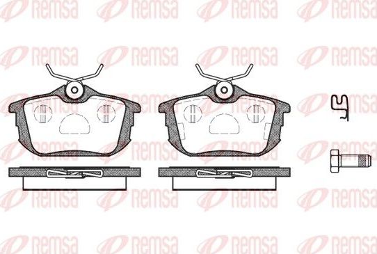 Тормозные колодки Remsa задние для Volvo V40 I 1995-2004. Артикул 0605.02