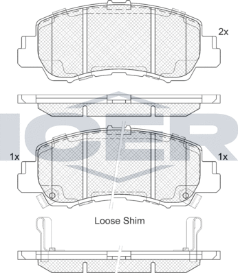 Тормозные колодки Icer. Артикул 182340