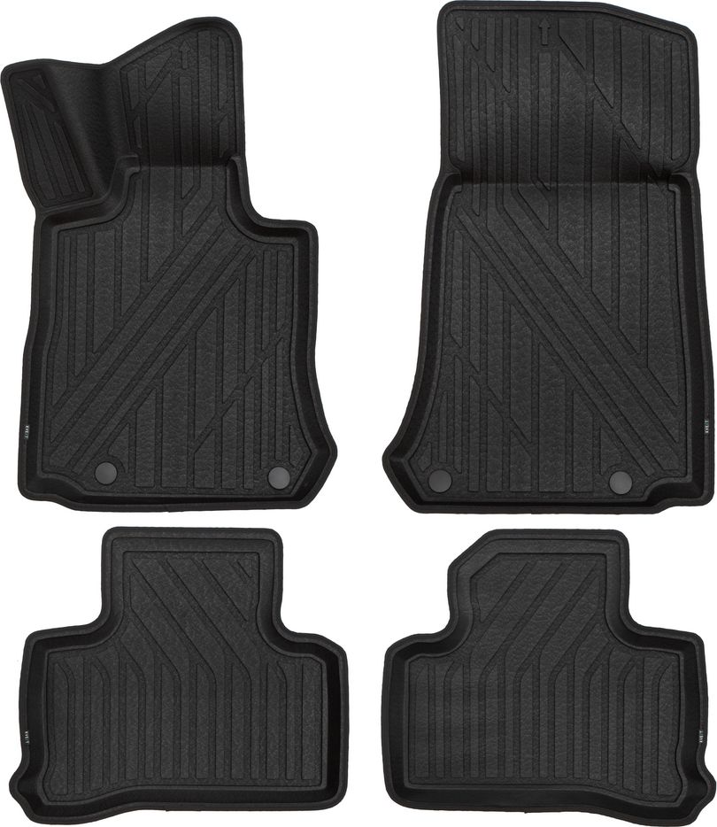 Коврики KVEST 3D для салона Mercedes-Benz GLC-Класс X253 2015-2026 Черный. Артикул KVEST3D01495210k