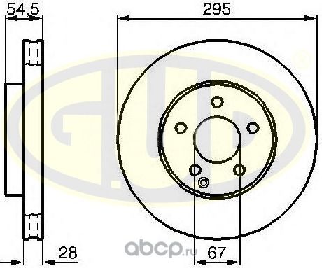 Тормозной диск G.U.D.. Артикул GDB128176