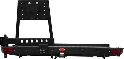 Бампер силовой OJ задний с левой универсальной калиткой для УАЗ Pickup 2008-2026. Артикул 03.418.02