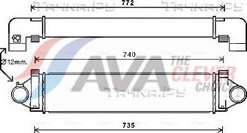 Интеркулер AVA для Volvo V40 Cross Country I 2012-2015. Артикул AUA4218
