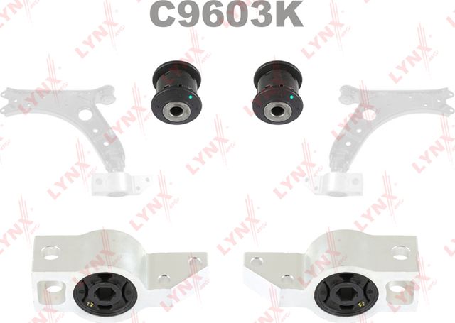 Сайлентблок переднего рычага подвески LYNXauto KIT для Skoda Octavia A5 2004-2013. Артикул C9603K