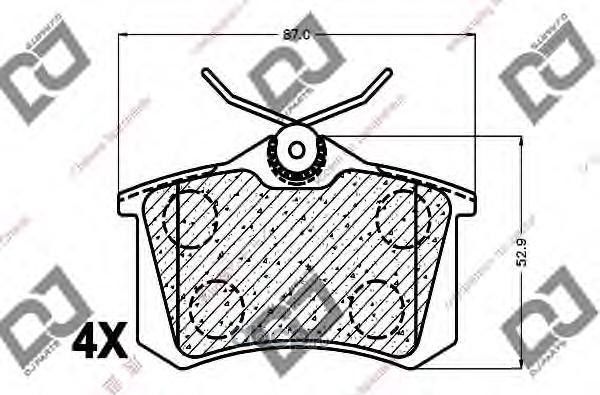 Колодки тормозные (DJ Parts). Артикул BP1190