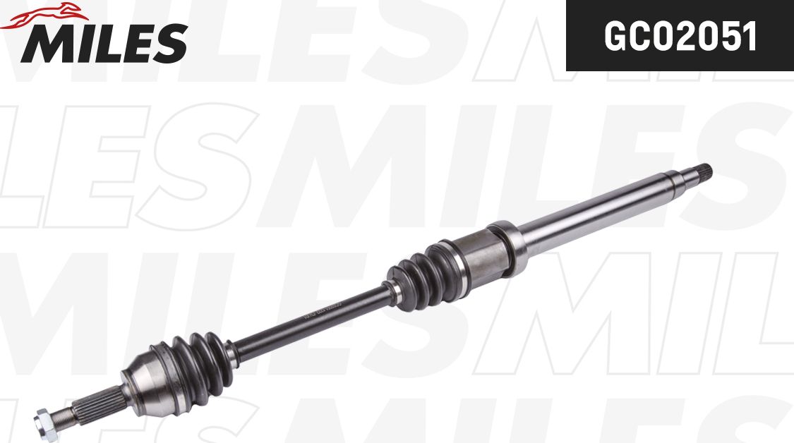 Полуось (привод в сборе, приводной вал) Miles. Артикул GC02051