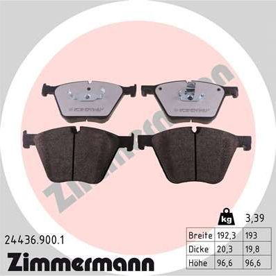Тормозные колодки Zimmermann rd:z. Артикул 24436.900.1