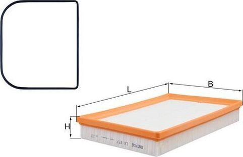 Воздушный фильтр Mahle. Артикул LX 977D