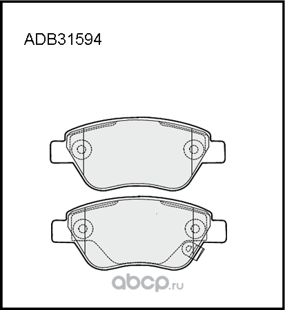 Колодки тормозные дисковые | перед | (Allied Nippon). Артикул ADB31594