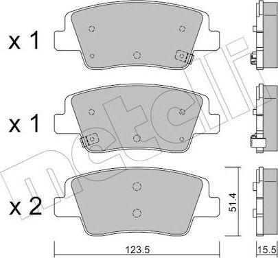 Тормозные колодки Metelli. Артикул 22-1360-0
