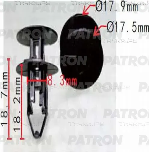 Клипса пластмассовая Renault применяемость бампер PATRON P37-0528 Patron. Артикул P37-0528