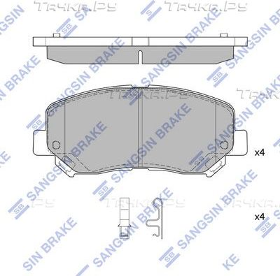 Тормозные колодки Sangsin Hi-Q. Артикул SP4322