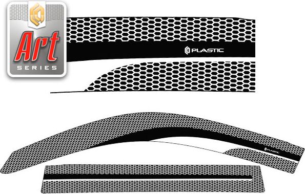 Дефлекторы СА Пластик для окон (Серия "Art" черная) Lexus GX 470 2003-2009. Артикул 2010031502181